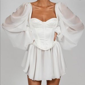 The Dolls House fashion Mya dress in ivory - S